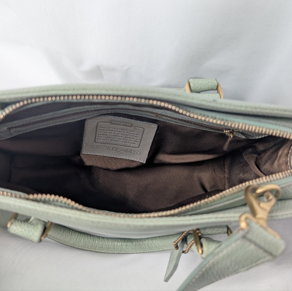 Coach Madison Vintage 4410 Mint Green Handbag Brass Hardware - Picture 8 of 9